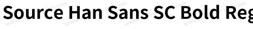 Source Han Sans SC Bold Regular字体转换